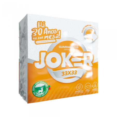 Guardanapos Folha Simples 33 x 33 Branco Joker