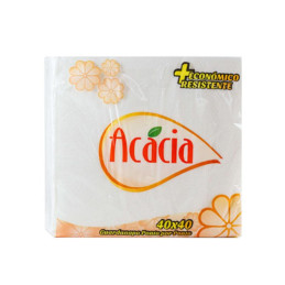 Guardanapos Folha Dupla 40x40 Branco Acácia