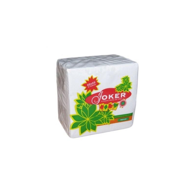 Guardanapos Folha Dupla 22x22 Branco 100 un Jokler