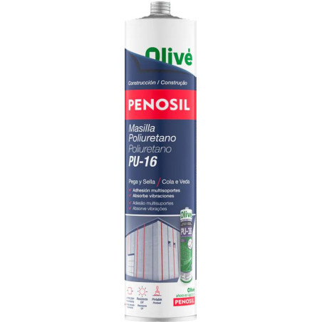 Cola e Veda de Poliuretano PU-16  300ml  Branco - Penosil