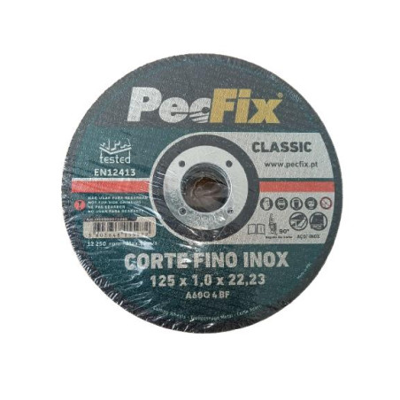 Disco Corte Fino Inox Classic  125 x 1 x 22,23mm PECFIX