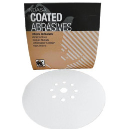 Disco Abrasivo Rhynogrip White Line 225mm/8 Furos- Grão 120 Indasa