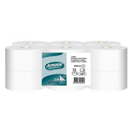 Papel Higienico Jumbo 2F Amoos Profissional 257 S Pac 12 Rolos
