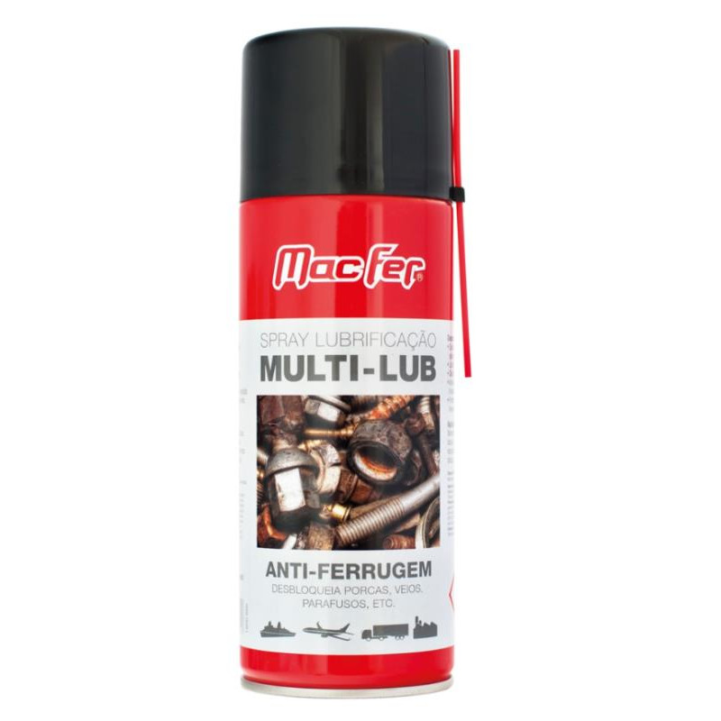 Spray Lubrificação Anti-Ferrugem MULTI-LAB 400ml MACFER
