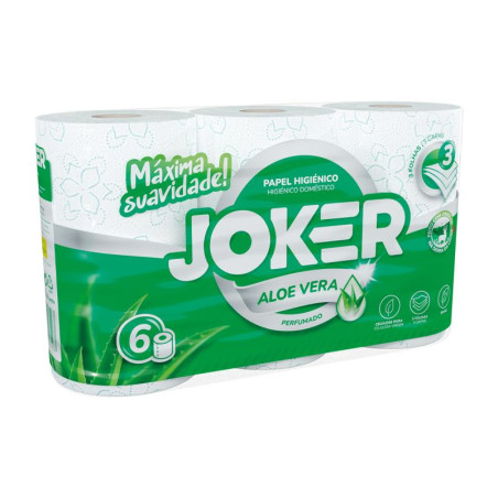 Papel Higiénico Aloé Vera  6 Rolos Joker