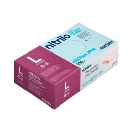 Luvas Nitrilo sem pó Nitrilflex Azul GD20 T/L 100un