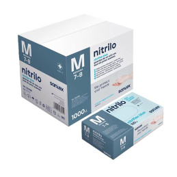 Luvas Nitrilo sem pó Nitrilflex Azul GD20 T/M 100un